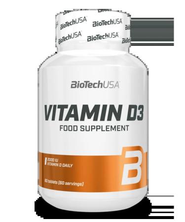 BioTechUSA Vitamin D3 Holekalciferol Vitamin D3 2000 Me 60 Tab - Buy Online on GoSupps.com