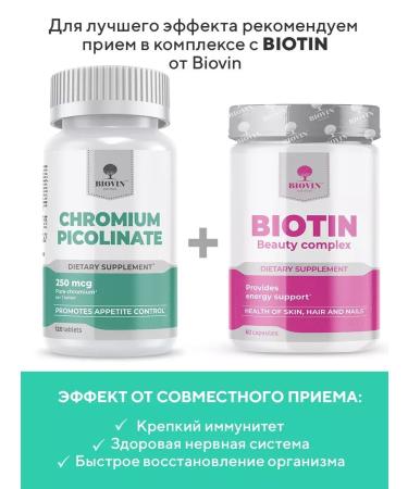 BIOVIN Chrome picolinate 120 tablets for weight loss dietary supplement - Buy Online on GoSupps.com
