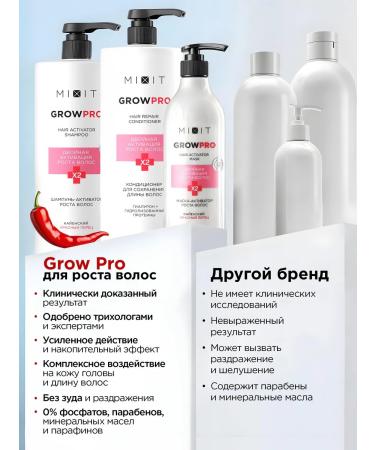 MIXIT Mask for hair growth with pepper shampoo and balm Grow Pro - Buy Online on GoSupps.com