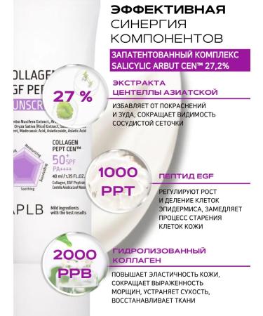 APLB Facial sun cream 50 SPF with peptides and collagen - Buy Online on GoSupps.com