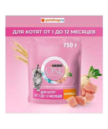 PURINA ONE Dry food for kittens chicken and cereals 750 g