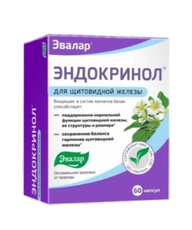 Evalar Endocrinol 60 caps and edogrinol gel 50 ml -for 1 union - Buy Online on GoSupps.com