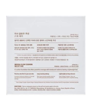 MISSHA Tonal cushon transparent glow tone 21p Fair Pink Beige - Buy Online on GoSupps.com