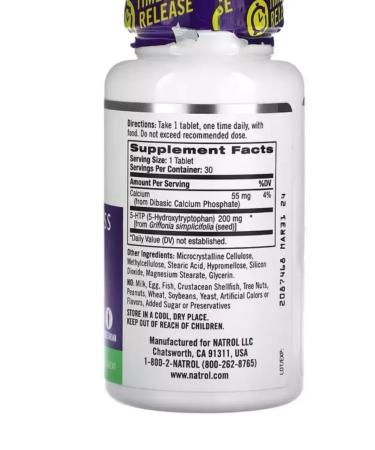 NATROL 5 -HTP is the maximum force. 200 mg - Buy Online on GoSupps.com