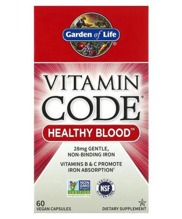 Garden of Life Vitamin Code Healthy Blood Healthy Blood 60 Capsules - Buy Online on GoSupps.com