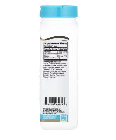 21st Century Calcium with vitamin D3 1000mg Calcium D3 - Buy Online on GoSupps.com