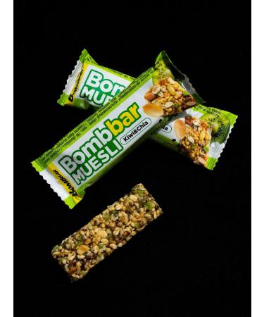 BombBar Murils Bars without sugar with kiwi and chia 30 pcs - Buy Online on GoSupps.com