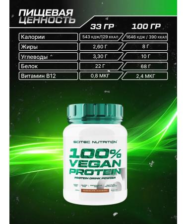 Scitec Nutrition Vegansky protein 100% Vegan Protein 1kg Chocolate - Buy Online on GoSupps.com