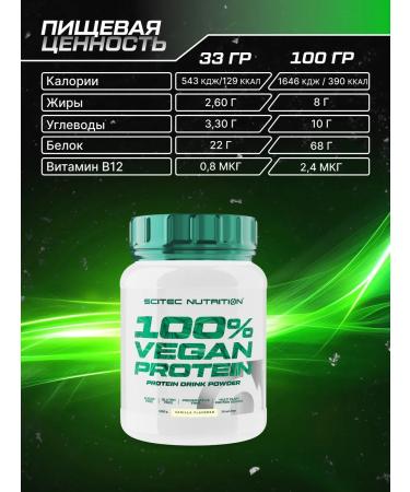 Scitec Nutrition Vegansky protein 100% Vegan Protein 1kg vanil - Buy Online on GoSupps.com