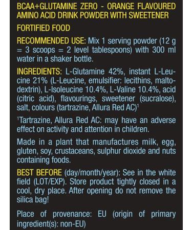 BioTechUSA BCAA + Glutamine Zero 480 amino acids. Orange - Buy Online on GoSupps.com