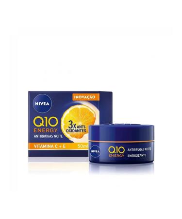 NIVEA Night Facial Cream "Energy Q10 RECHARDING" 50 ml Poland - Buy Online on GoSupps.com