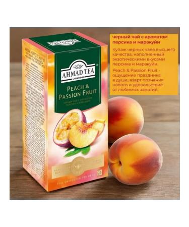 Ahmad Tea Black tea Peach & Passion Fruit in bags 25 pcs - Buy Online on GoSupps.com