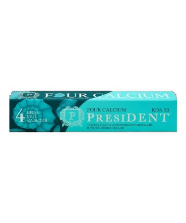 PRESIDENT Toothpaste Four Calcium 75g 2pcs