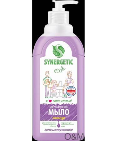 SYNERGETIC Liquid soap for the hands and body of Lavender 500ml 3pcs