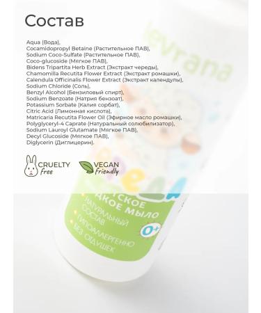 levrana Children's liquid soap for newborns with a dispenser - Buy Online on GoSupps.com