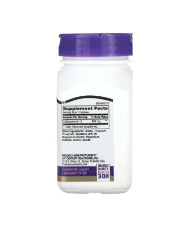 21st Century CO Q-10 400 Mg Coenzyme Q10 30 capsules - Buy Online on GoSupps.com