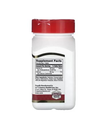 21st Century Vitamin D3 50 MCG vitamin D3 250 tablets - Buy Online on GoSupps.com