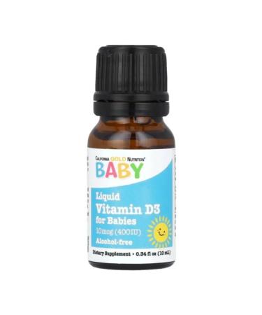 100% iherb vitamin D3 in drops for babies 400 IU (10 ml) - Buy Online on GoSupps.com