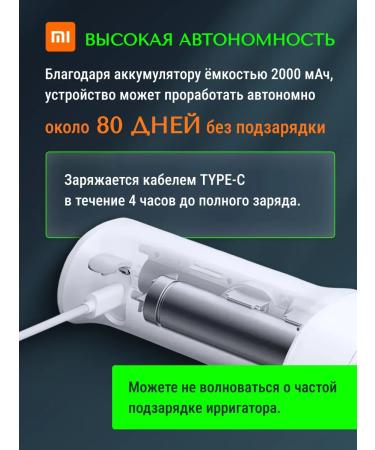 Xiaomi Irrigator for teeth and gums wireless Mijia Meo705 - Buy Online on GoSupps.com