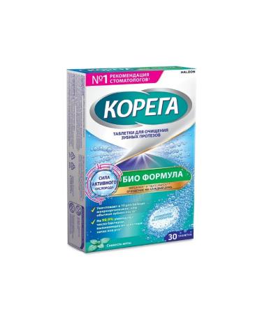 Corega denture cleaning tablets Bio formula formula tablets of cleansing dentures 30 pcs - Buy Online on GoSupps.com