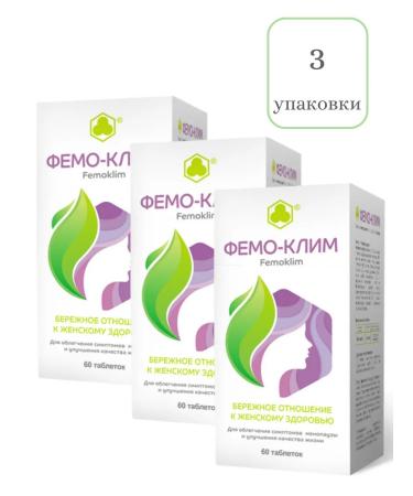 Parapharm Femo -Klim - dietary supplement with menopause 60 tab. (3 packages)