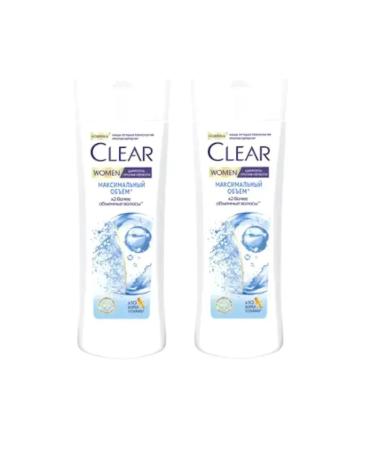CLEAR WOMEN Shampoo Women's maximum volume 380 ml 2 pcs