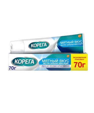 Home medicine cabinet Korega Extra Strong Fix tooth of Dentures (Mint) 70 g 2 pcs - Buy Online on GoSupps.com