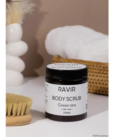 RAVIR Cosmetics Body scrub sugar anti -cellulite green tea 250 ml - Buy Online on GoSupps.com