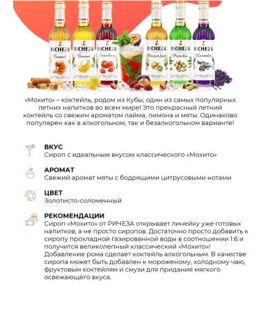 Mohito syrup for coffee cocktails desserts lemonades 1 liter - Buy Online on GoSupps.com