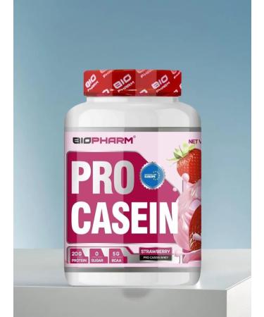 BioPharm Casein Pro Casein Strawberry + Collagen 908g
