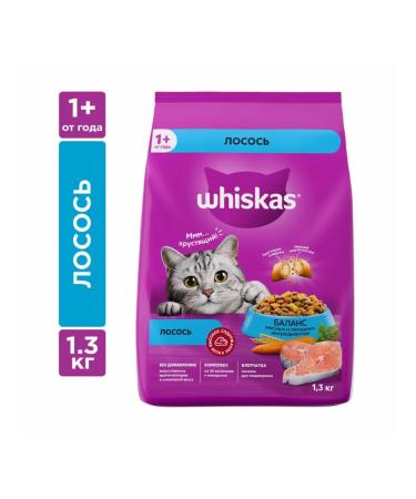 WHISKAS Dry food for cats Pill with salmon 1.3 kg - Buy Online on GoSupps.com