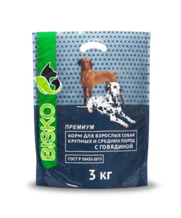 Bisco Dry food for dogs with beef 3 kg