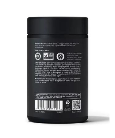 Sports research L-Treonate Magnesium with Magtein Magnesium 90 capsules - Buy Online on GoSupps.com