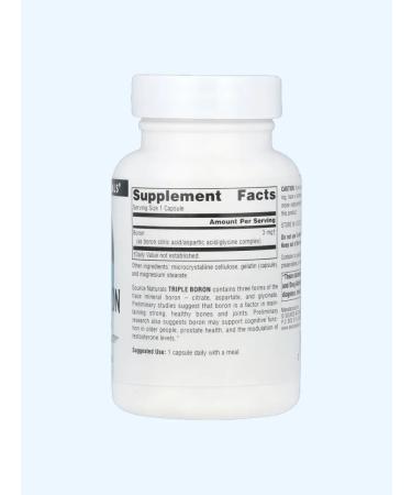 Source Naturals Triple Bor Triple Born 3 mg 100 capsules - Buy Online on GoSupps.com