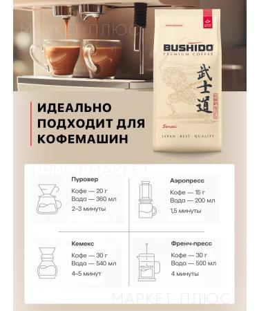 Bushido Coffee in grains 1 kg Sensei Premium Arabica - Buy Online on GoSupps.com