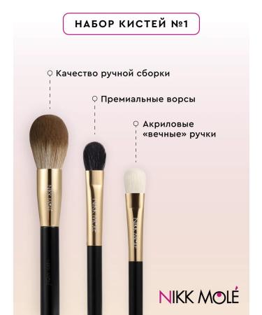NIKK MOLE Set of makeup and eyebrows No. 1 Black Gold - Buy Online on GoSupps.com