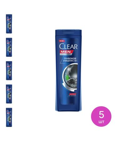 CLEAR Hair shampoo clover deep cleaning 400ml 5 pcs