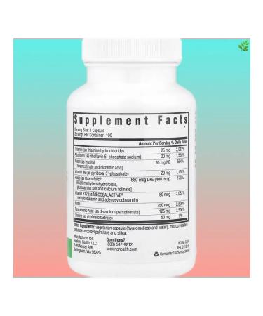 Seeking Health B vitamins B Complex Plus 100 capsules - Buy Online on GoSupps.com