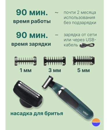 VGR Trimmer for the intimate zone of male - Buy Online on GoSupps.com