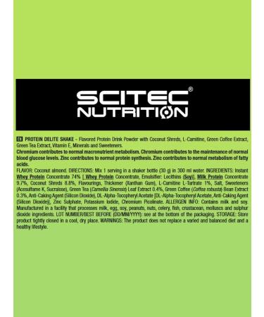 Scitec Nutrition Protein Protein Delite Shake 700 G. Almond-Coconus - Buy Online on GoSupps.com
