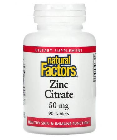 Natural Factors Zinc citrate 50 mg 90 tablets - Buy Online on GoSupps.com