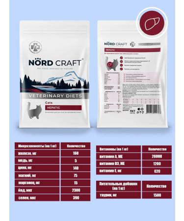 NORD CRAFT Dry Hepatic food for cats 1.5 kg - Buy Online on GoSupps.com