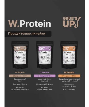 Grub's up Protein with creatine W.Protein Power Capucino 900g - Buy Online on GoSupps.com