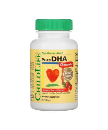 ChildLife USA Omega 3 pure dha 90 capsules strawberries - Buy Online on GoSupps.com
