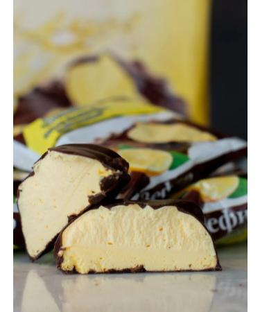 Pirozhnikoff Natural marshmallow in chocolate lemon 210 grams - Buy Online on GoSupps.com