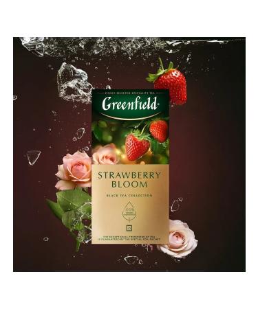 Tea Black Greenfield Straws Strawberry Bloom 2pcs of 25 Pack - Buy Online on GoSupps.com