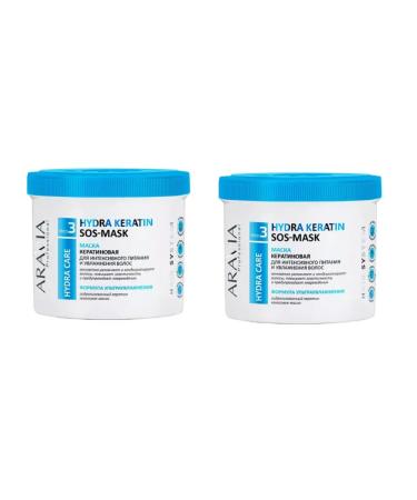Laboratory Expert LLC Aravia Professional mask keratin for hair 550ml*2pcs