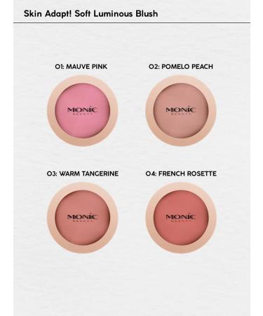 Monica Beauty Blush compact skin adapt tone 01 Mauve Pink - Buy Online on GoSupps.com