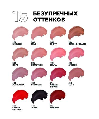 ELIAN RUSSIA Lipstick matte liquid tone 201 nude + 608 red - Buy Online on GoSupps.com