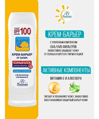 Floresan Cream-barrier from tanning 125ml milk after the sun 125ml - Buy Online on GoSupps.com